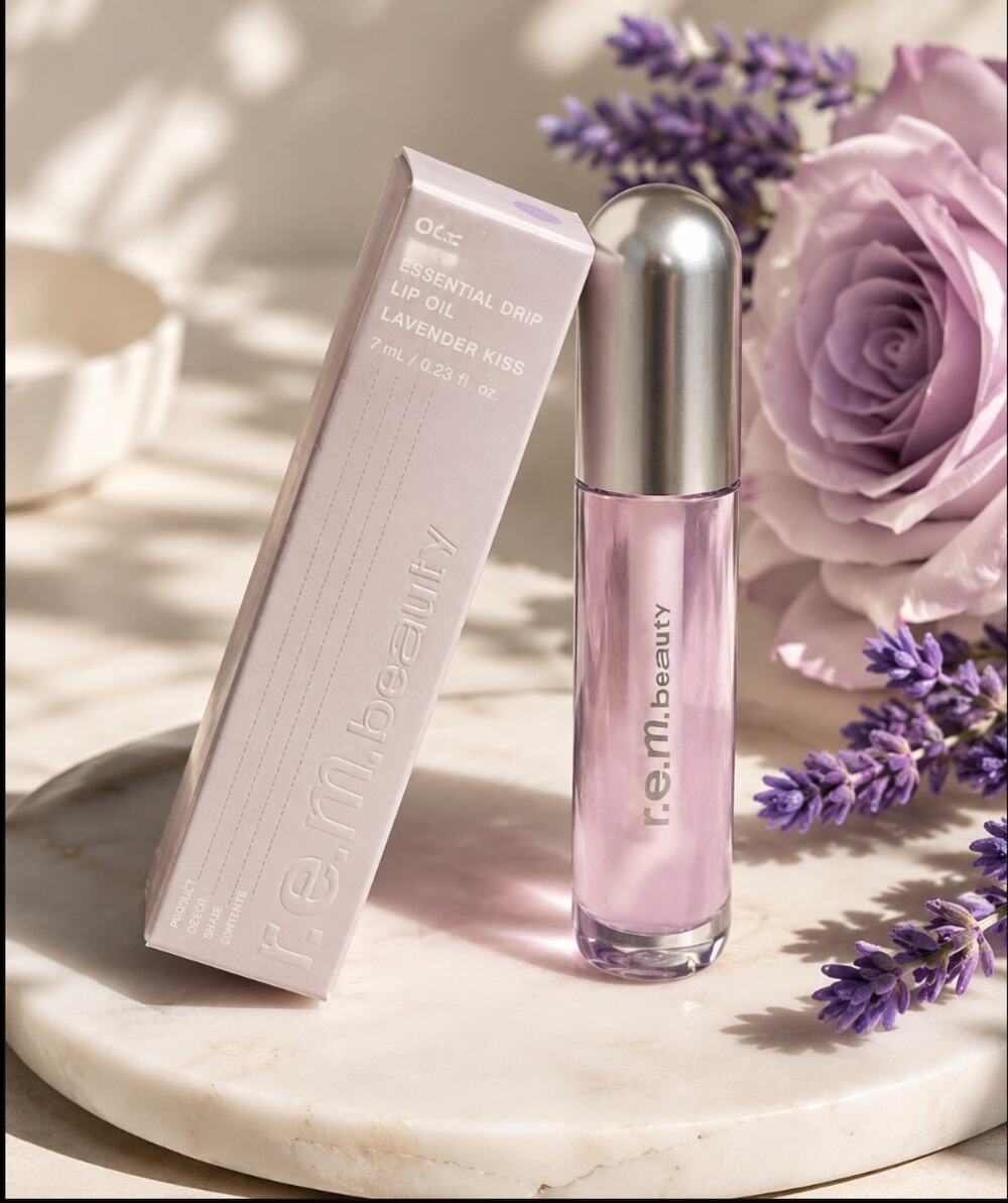 r.e.m. beauty Essential Drip Lip Oil Lavender Kiss Full Size NIB